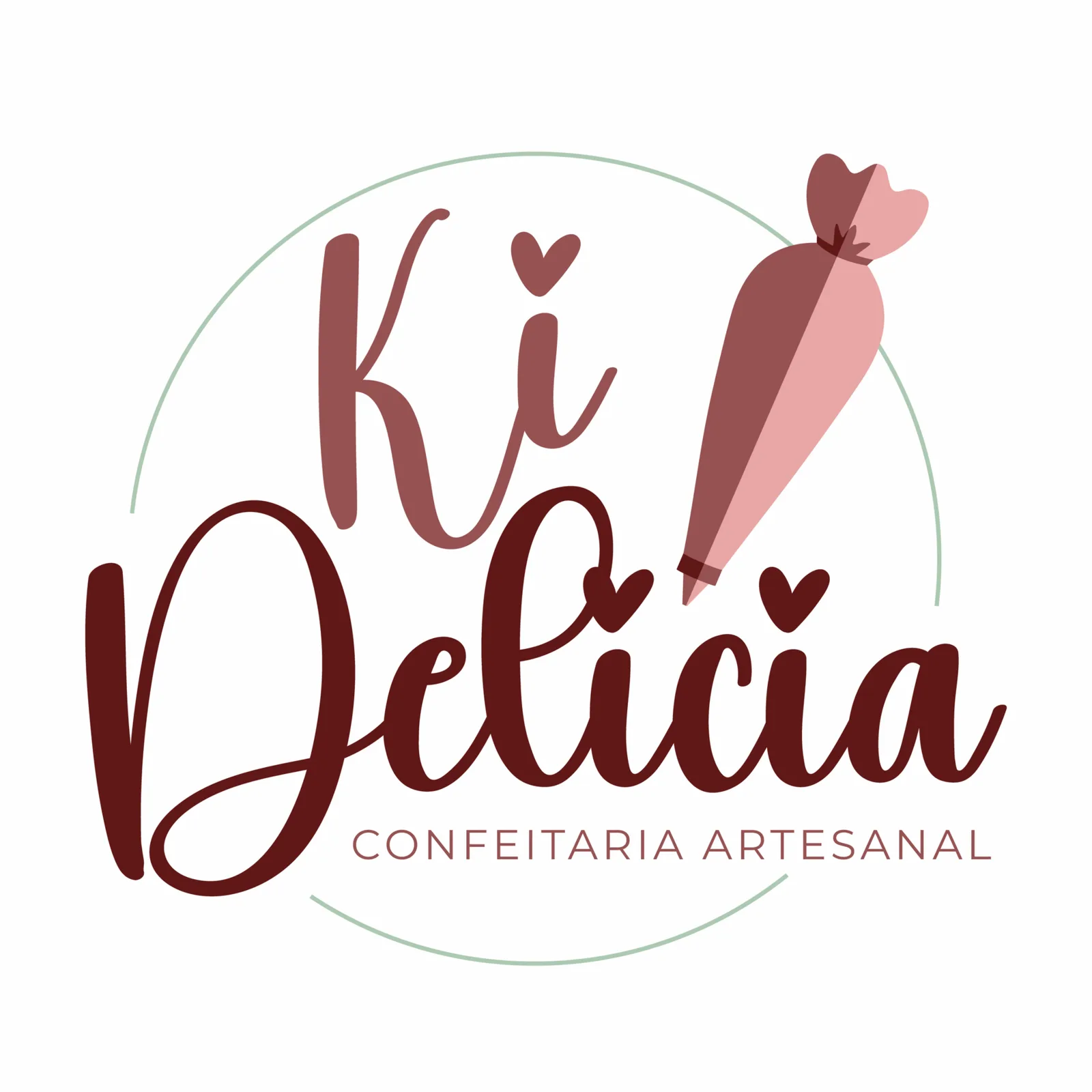 Peça de marca do projeto Ki Delícia Confeitaria.