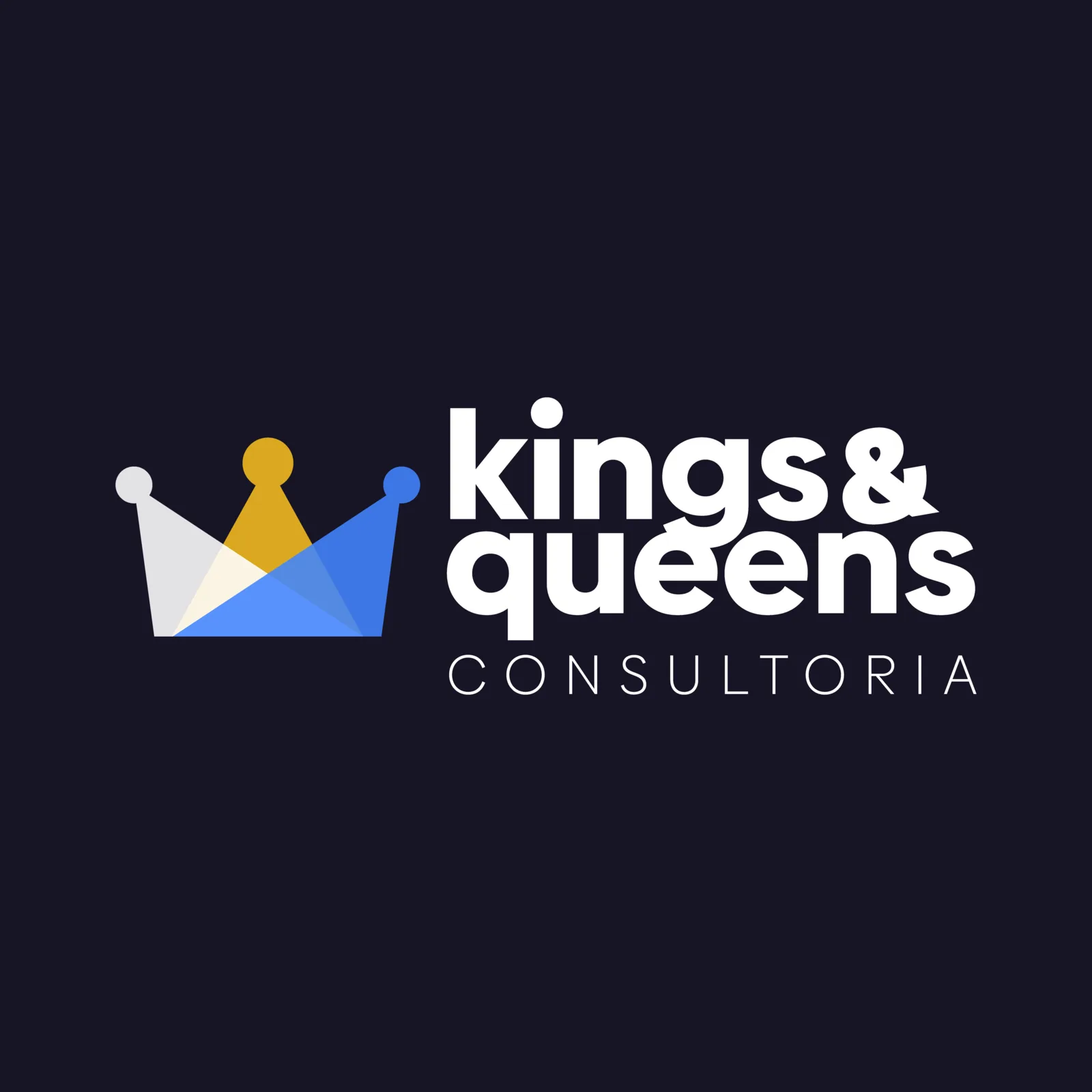Logo da Kings & Queens Consultoria, identidade visual criada pela Multi