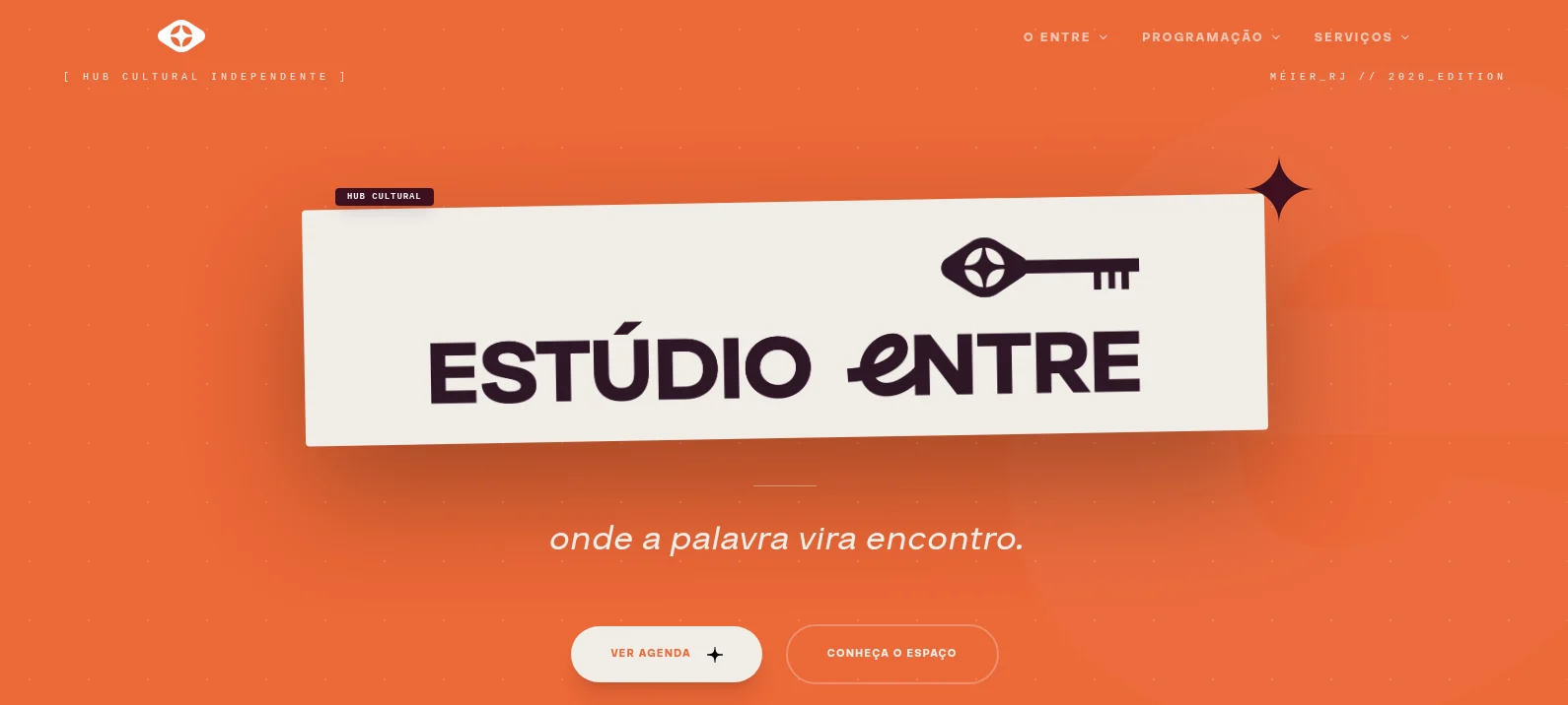 Peça de marca do projeto Estúdio Entre.