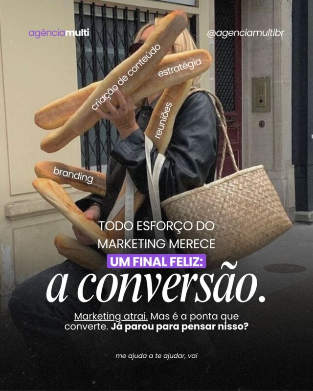 Não adianta investir em marketing se, na hora do vamos ver, o atendimento não responde, o link está quebrado, o cliente some no funil ou a experiência deixa a desejar.

A função do marketing é atrair — despertar desejo, gerar interesse, colocar sua marca no radar.
Mas a conversão acontece na ponta: no atendimento, na estrutura, na confiança e no cuidado com quem chega.

👉 Já olhou com carinho pro seu processo de conversão?
O problema pode não estar no tráfego, e sim no destino.